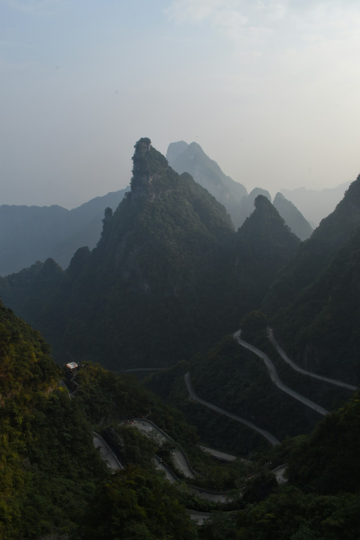 Zhangjiajie Glass Bridge suspended above Grand Canyon